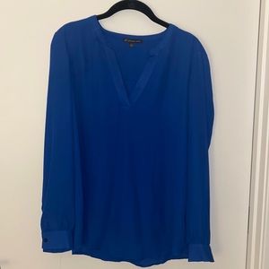 Bright blue blouse